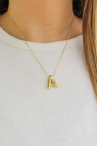Bubble Initial Necklace