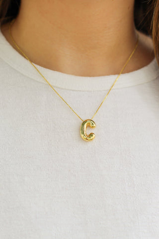 Bubble Initial Necklace