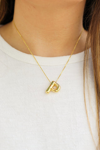 Bubble Initial Necklace
