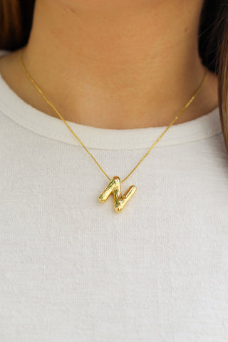 Bubble Initial Necklace
