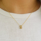 Mini Bling Bubble Initial Necklace