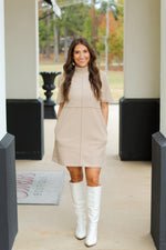 Autumn Feels Dress-Tan