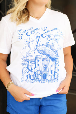 Mr. P's V-Neck Sweet Land of LA Tee