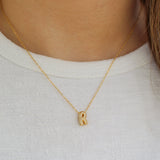 Mini Bling Bubble Initial Necklace