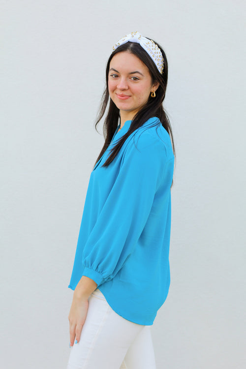 Meeting Ready Top-Bright Blue