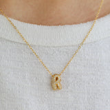 Mini Bling Bubble Initial Necklace
