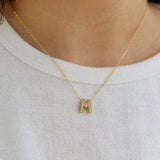 Mini Bling Bubble Initial Necklace
