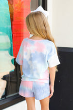 Cute Little Tie Dye Set-Pink/Blue