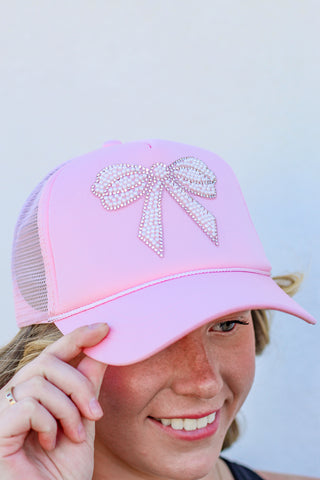 Pearl Bow Trucker Hat