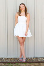 Strapless Bow Back Dress