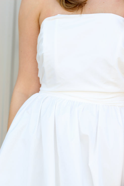 Strapless Bow Back Dress