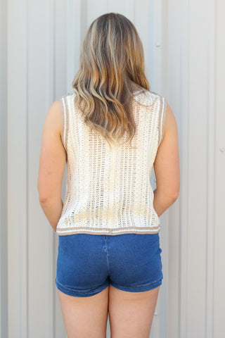The Kylie Crochet Sweater Tank