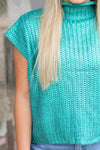 Fancy Fall Girl Sweater-Aqua