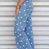 Darling Polka Dot Straight Leg Jeans