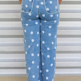 Darling Polka Dot Straight Leg Jeans