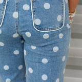 Darling Polka Dot Straight Leg Jeans
