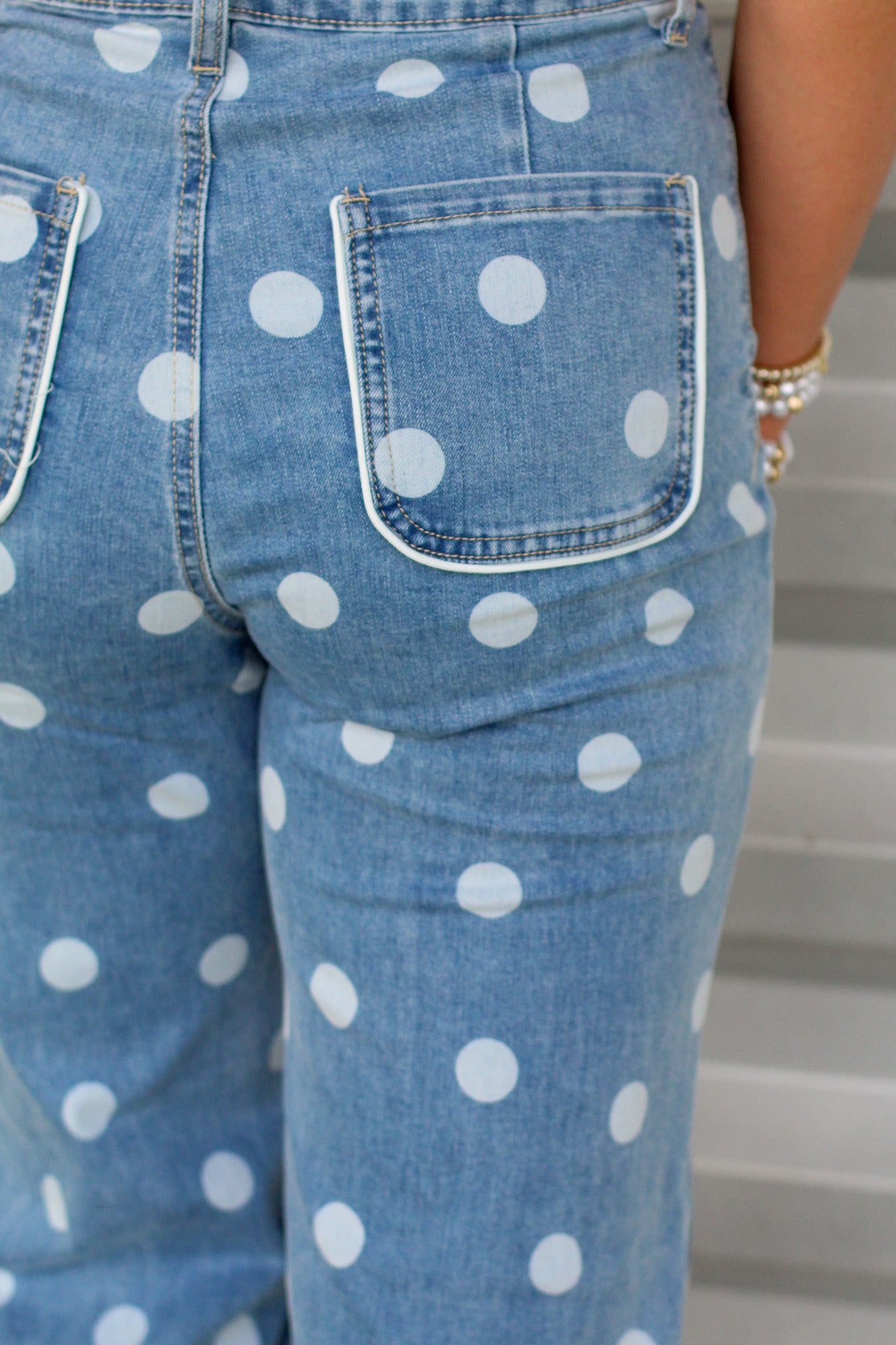 Darling Polka Dot Straight Leg Jeans