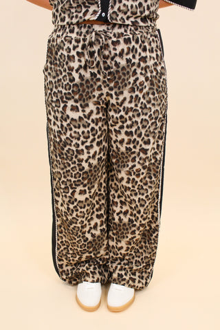 Leopard Color Trim Pants