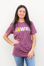 Mr. P's Hawks Tee-Maroon