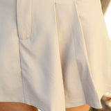 Popular Pleather Pleat Skort