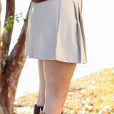 Popular Pleather Pleat Skort