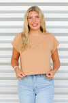 Basic Cuff Sleeve Crop Top