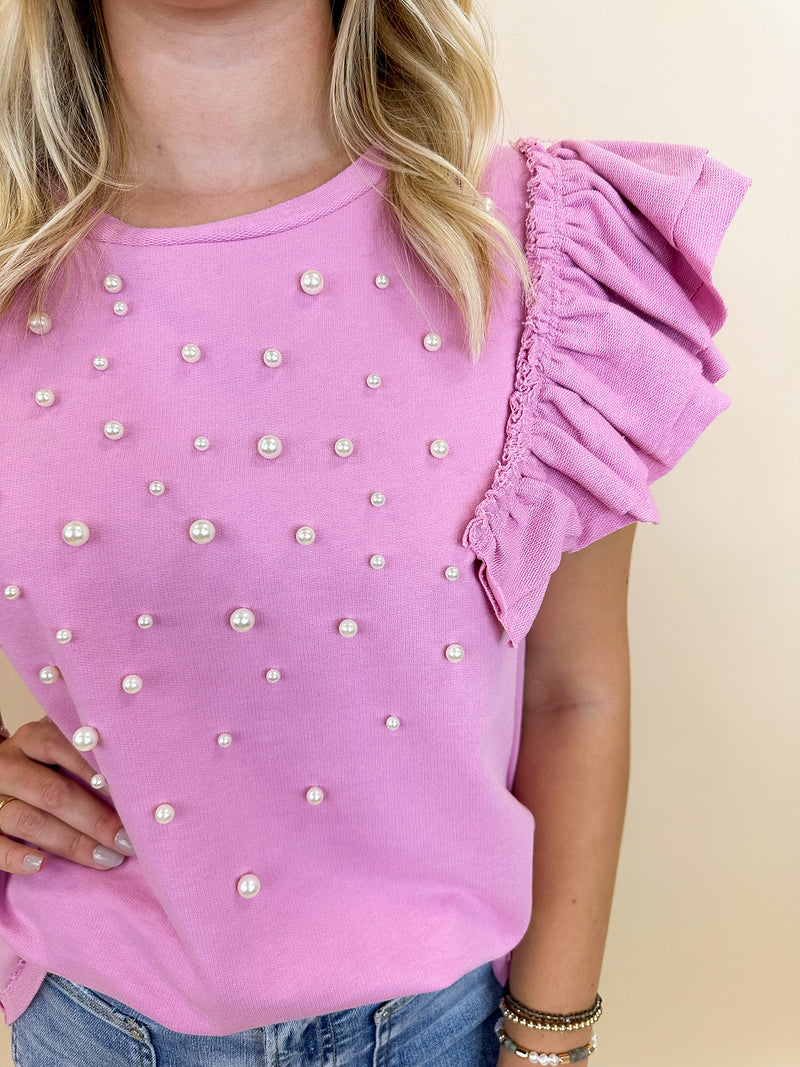 Dripping in Pearls Top