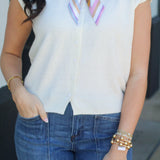 Soft Sleeveless Sweater Top