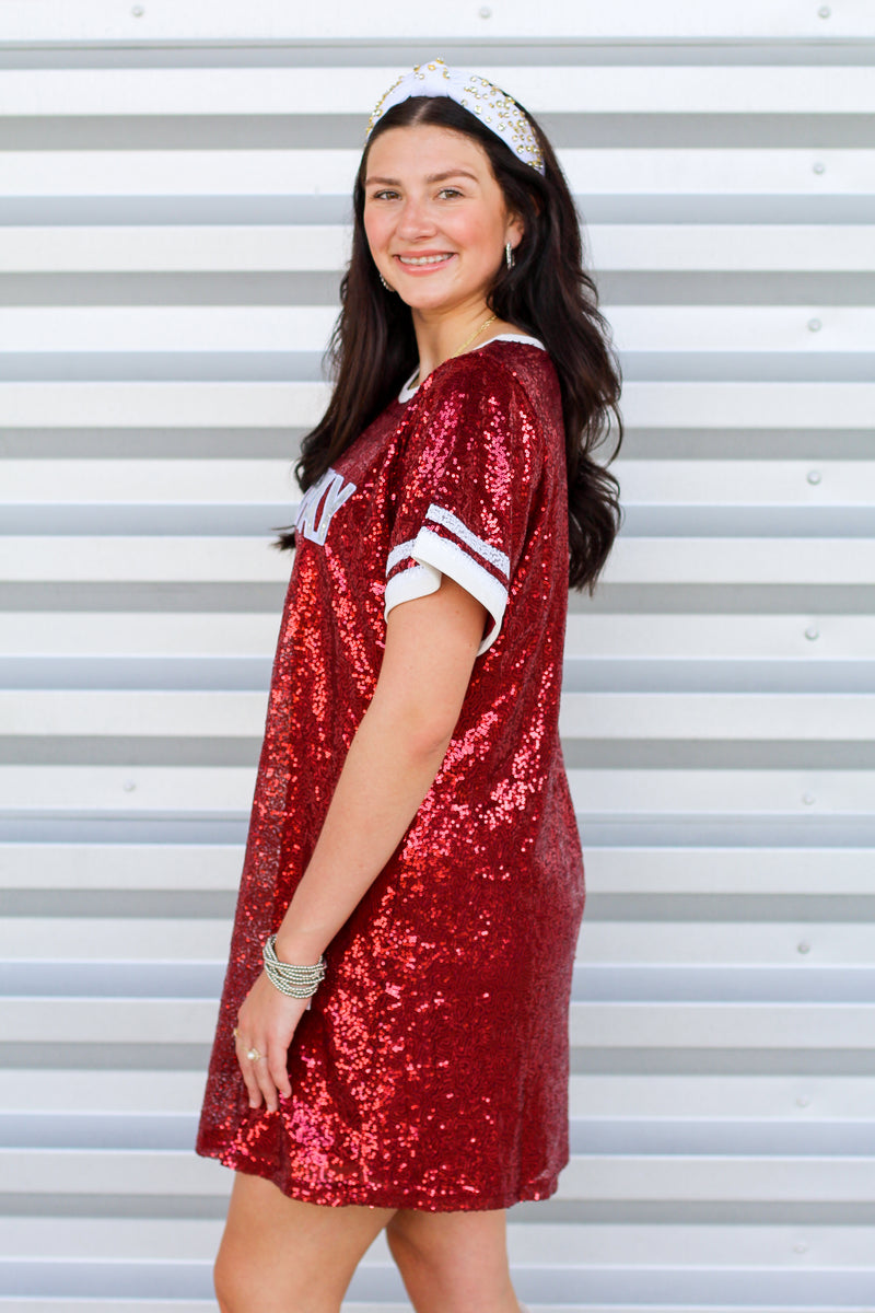 Sequin Game Day Dress