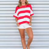 Exposed Seam Stripe Top