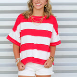 Exposed Seam Stripe Top
