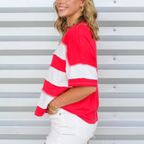 Exposed Seam Stripe Top