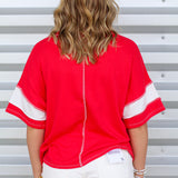 Exposed Seam Stripe Top