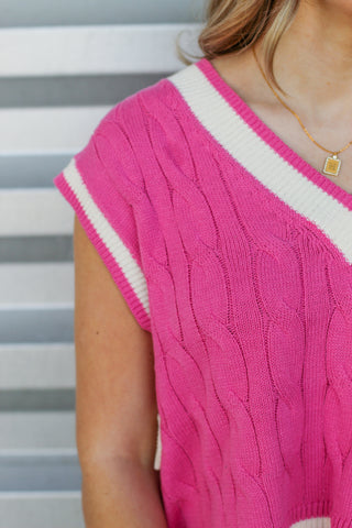 Basic Cable Knit Bow Sweater