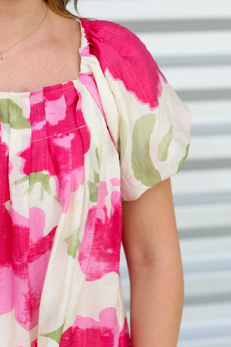 Abstract Roses Dress