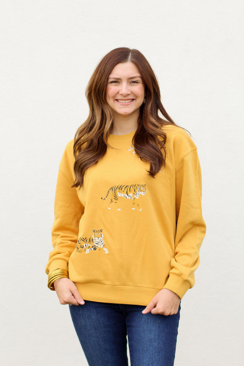 Tri Tiger Sweatshirt-Gold