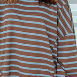 The Amanda Stripe Mock Neck Top