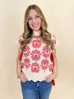 Retro Flower Sweater Tank