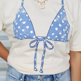 Polka Dot Bikini Tee