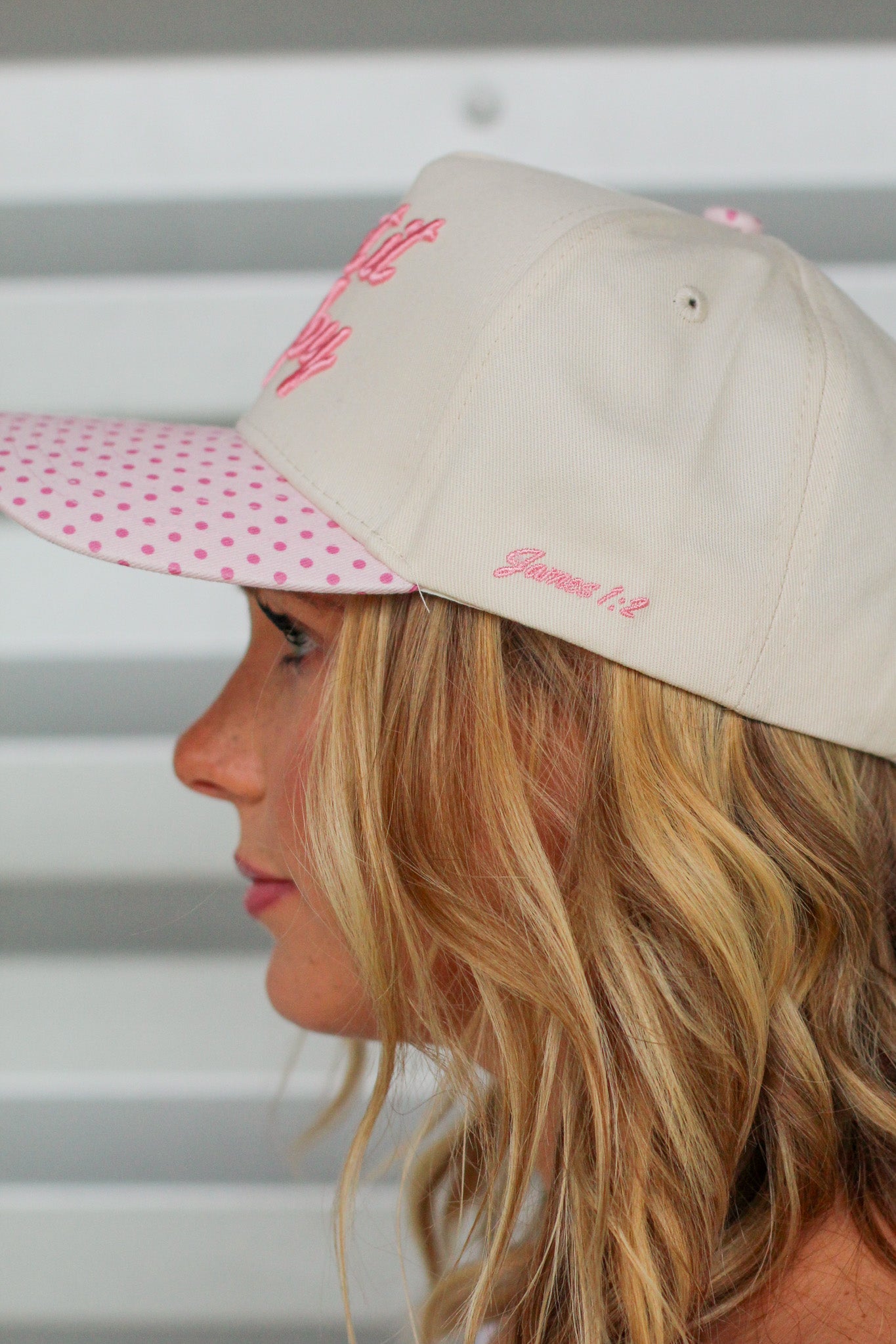 Count it All Joy Polka Dot Trucker Hat