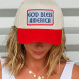 God Bless America Vintage Trucker Hat