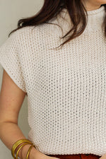 Mock Neck Must Have Sweater-Cream