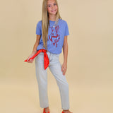Tween Mr. P's Mosaic Bulldog Tee