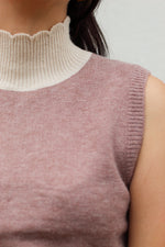 Scallop Neck Sweater Vest