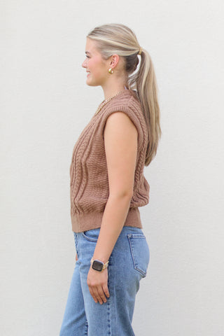 Cable Knit Sweater Vest