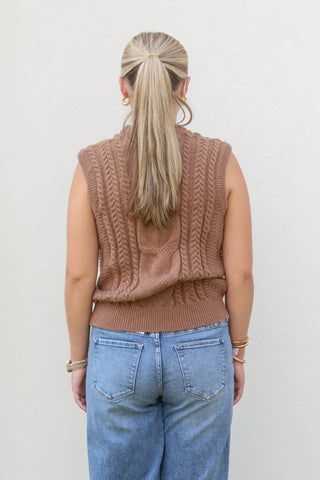 Cable Knit Sweater Vest
