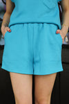 Trendy Tracie Shorts-Bright Blue