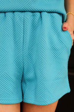 Trendy Tracie Shorts-Bright Blue