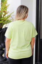 Pastel Cheetah Tee-Neon Green