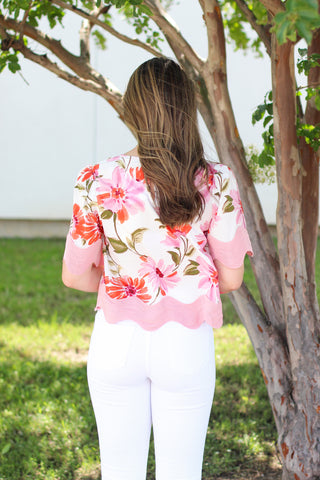 Scallop Trim Flower Top